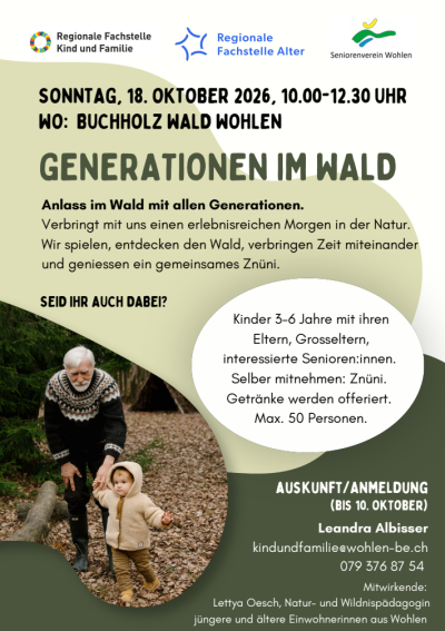 Anlass im Wald mit allen Generationen