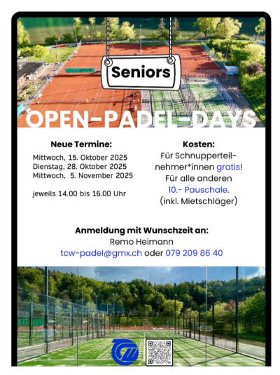 TCW Padel-Day für Senioren Ü50