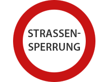Strassensperrung Mühlebergstrasse